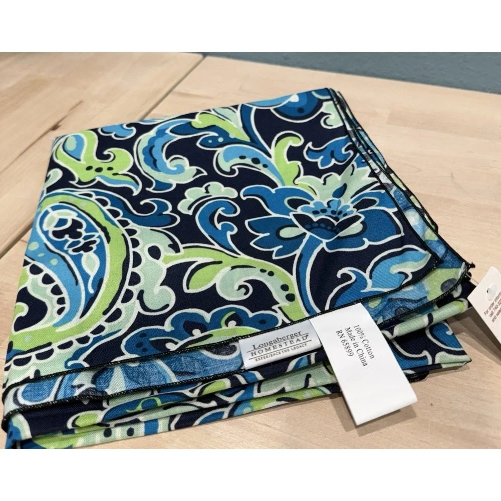 Longaberger Table Square Overlay Daydream Fabric 36